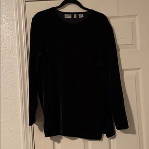 Navy Velvet Long Sleeve